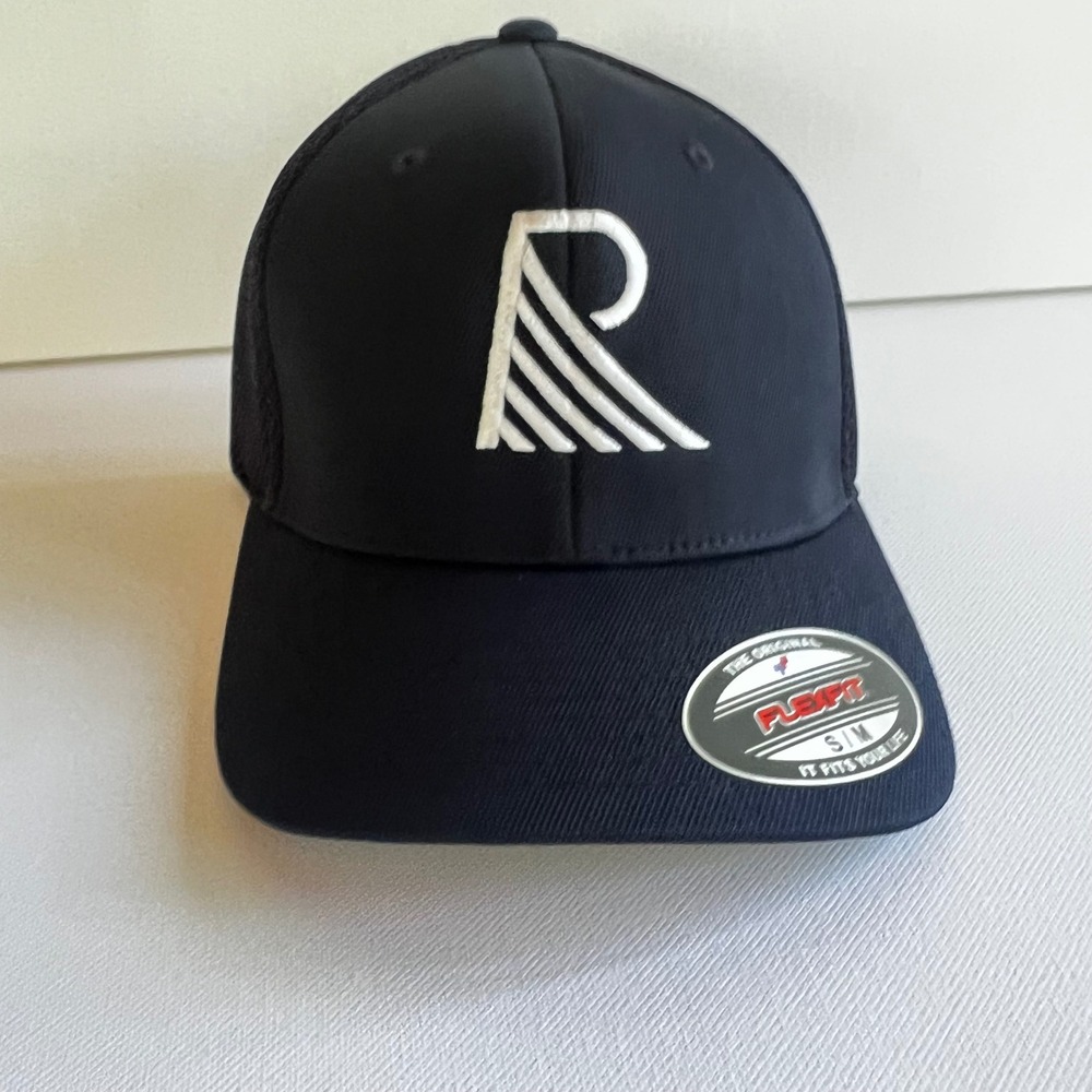 Sport-Tek Flexfit Riverside Bank Mesh Back Hat Black S/M Baseball Cap